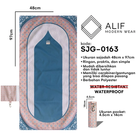 ALIF SAJADAH GENGGAM TRAVEL / SAKU / ( ALIF MODERN WEAR SJG-0163 )